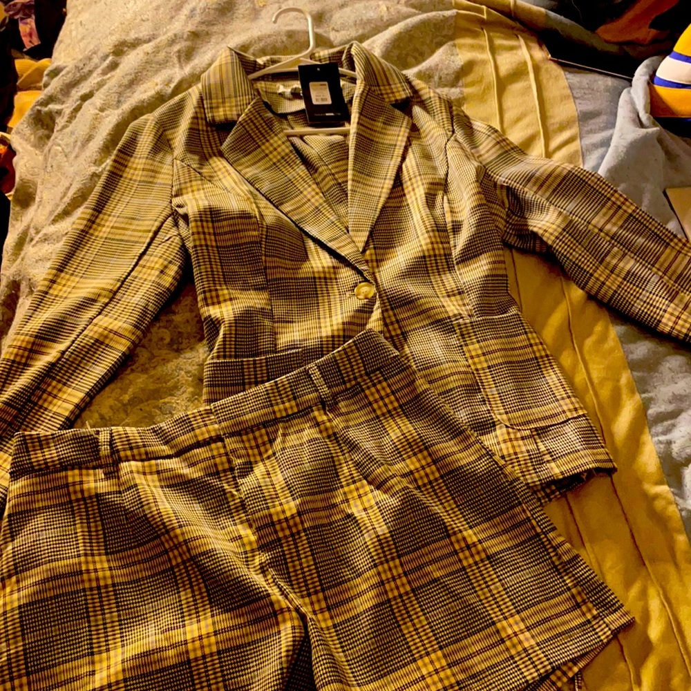 Two piece blazer/short set